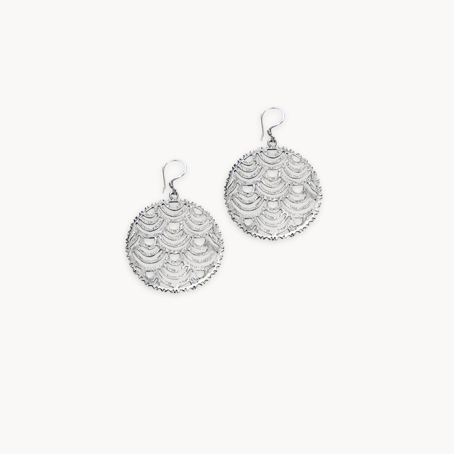 Radiant Waves Silver Earrings