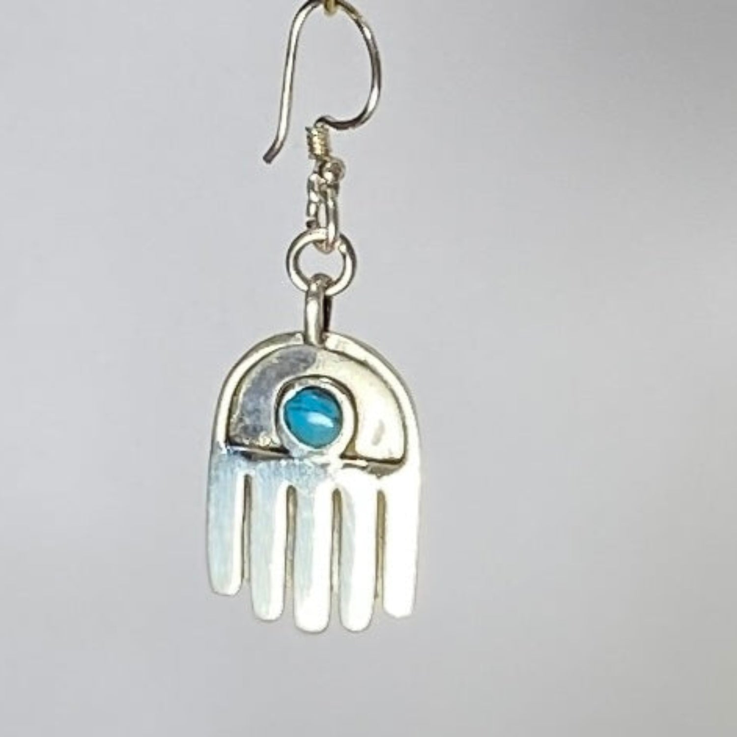 Hamsa Protection Turquoise Earrings