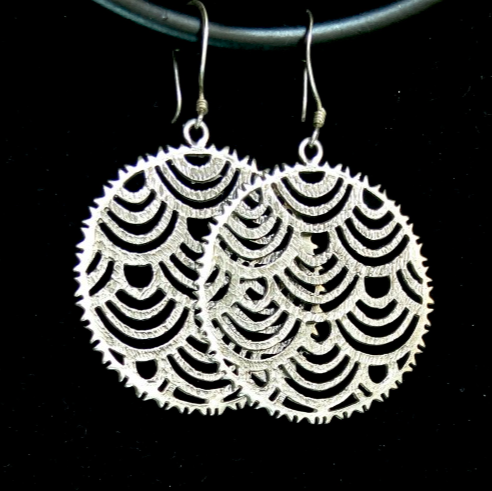 Radiant Waves Silver Earrings