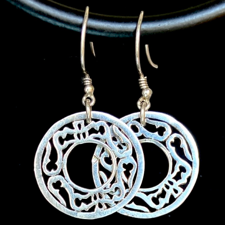 Boho Filigree Circle Earrings