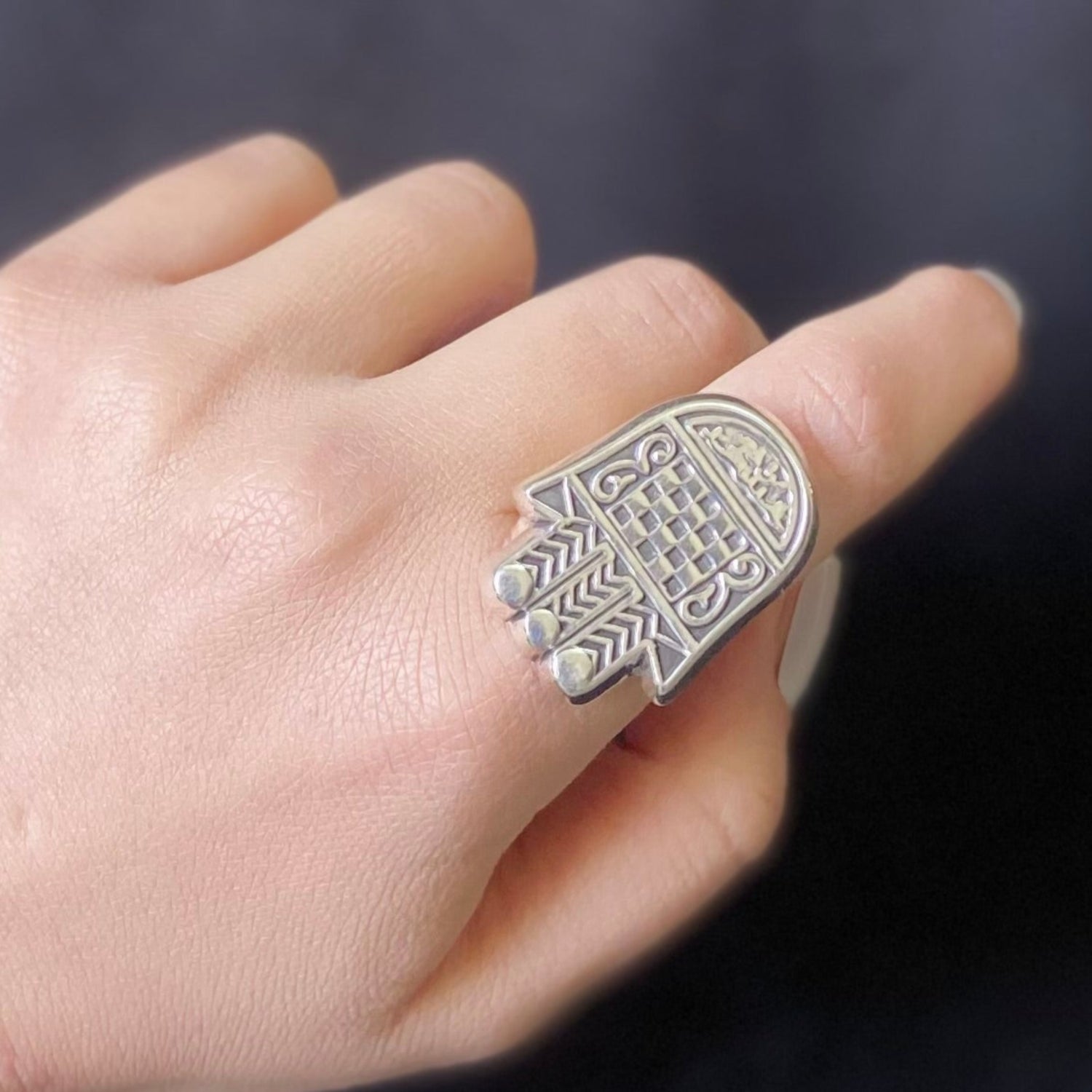 Sacred Hand Statement Ring