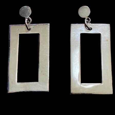 Minimalist Rectangle Drop Earrings