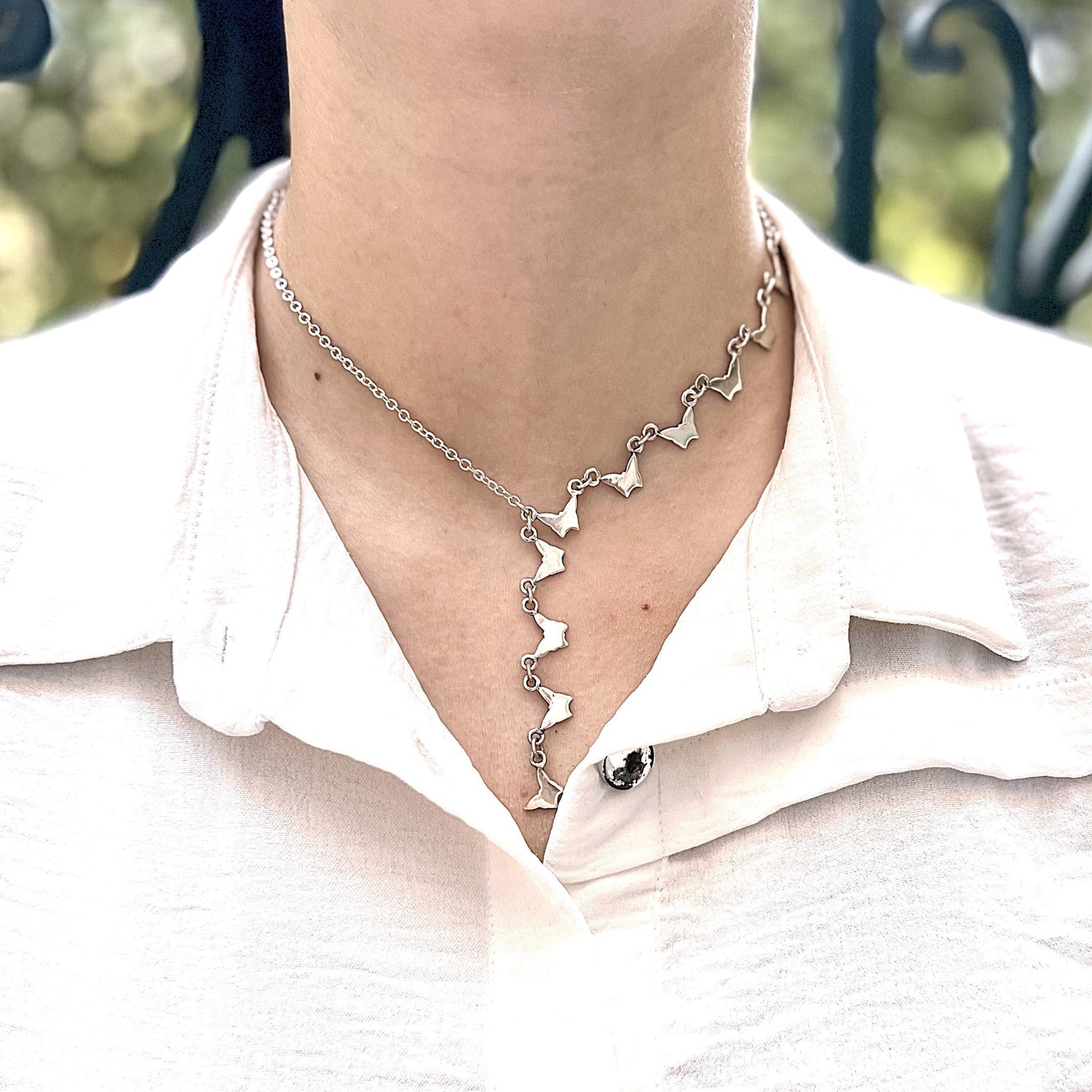 Graceful Flow Lariat Necklace