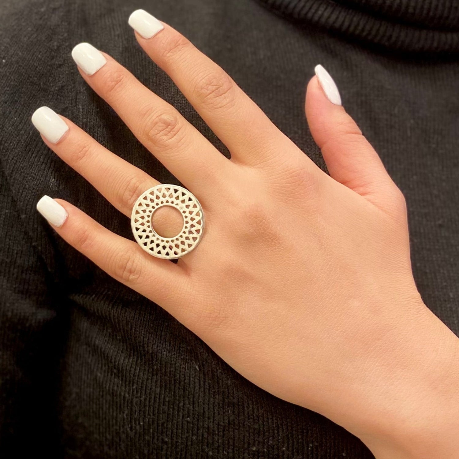 Celestial Mandala Statement Ring