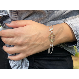 Silver Bracelet With Pearls