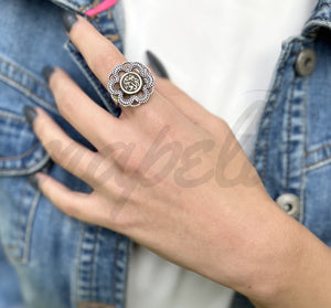 Arabic Ring Silver & Gold Plated