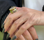 Load image into Gallery viewer, Arabic Ring Silver &amp; Gold Plated
