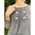 Load image into Gallery viewer, Long Crescents Necklace
